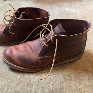 Red Wing Shoes Mens 12 D Brown Leather Desert Boots Chukka Made in USA